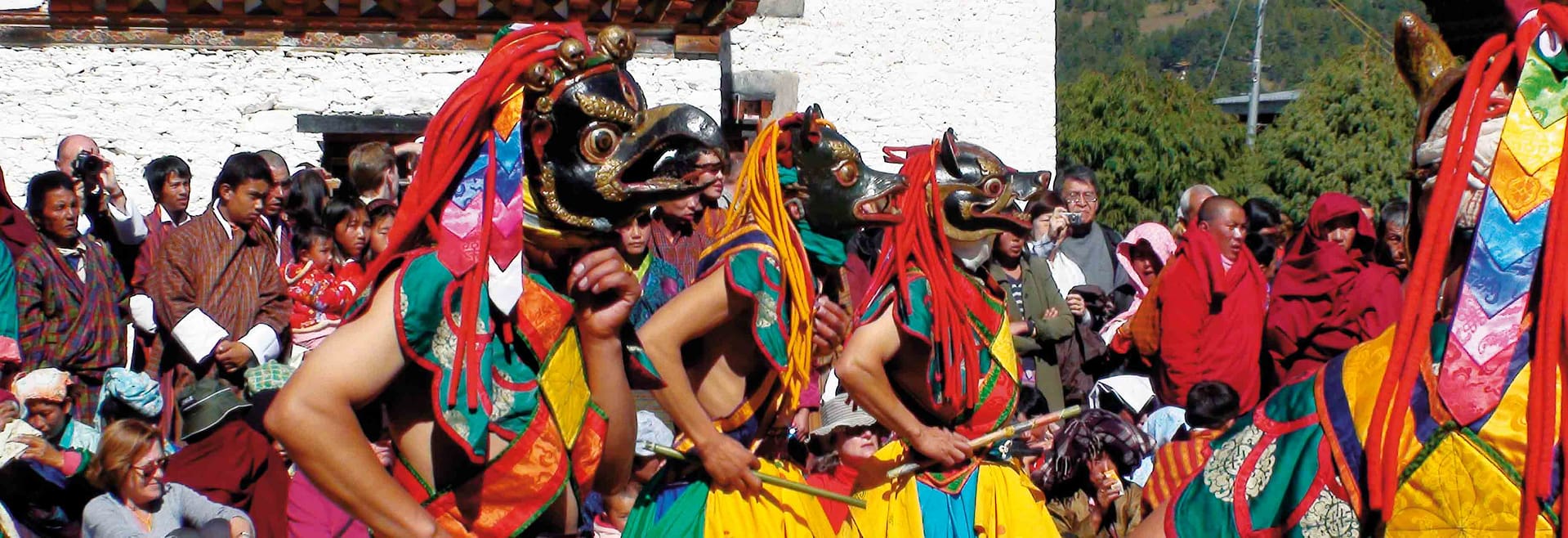 Farbenfrohe Feste in Bhutan